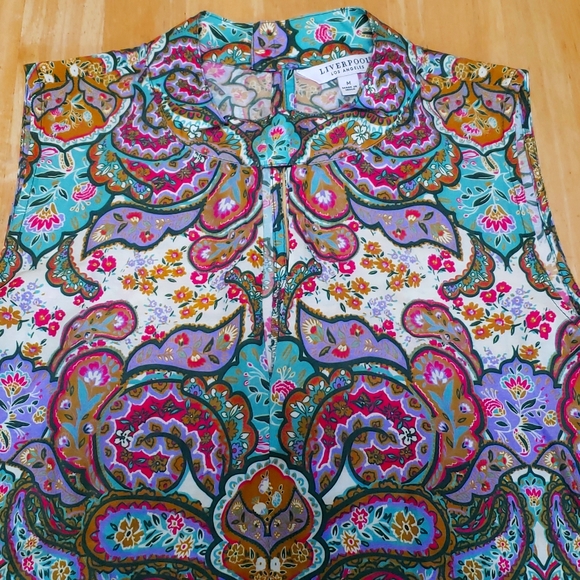 Liverpool Liverpool Mock Neck Blouse - Picture 6 of 7